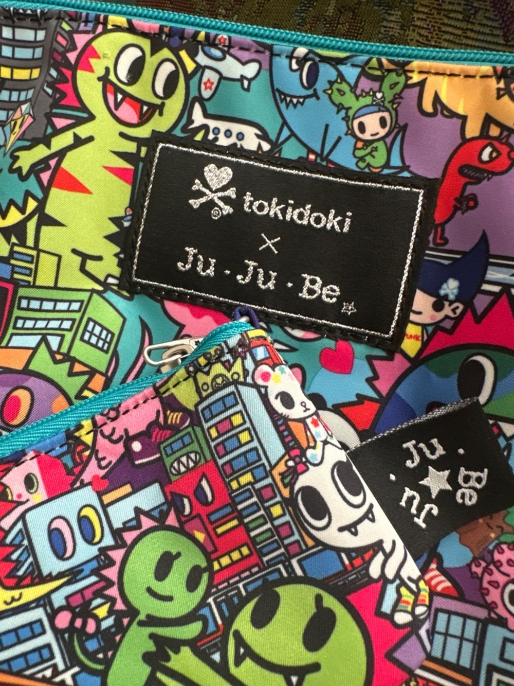 Tokidoki bag bonus straps and coin purse. Kaiju City - Picture 2 of 4